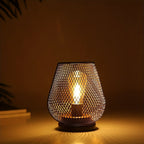 RusticMesh Tafellamp Set Industriële Stijl en Sfeerverlichting