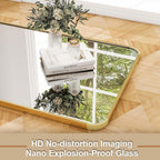 Avosian | Elegante Gouden Aluminium Frame Volledige Lengte Spiegel met Stand
