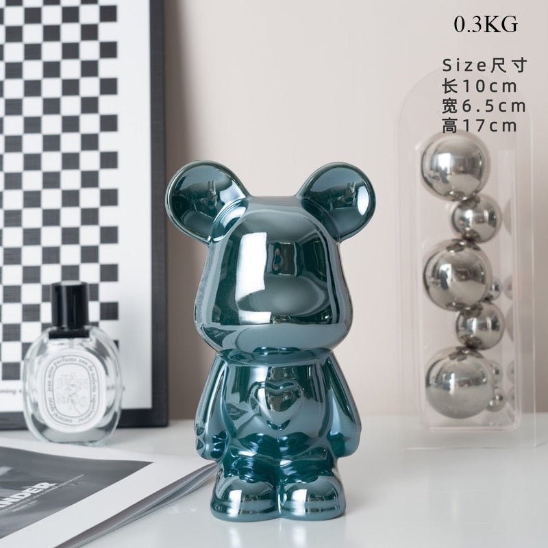 Kleurvolle Keramische Beer Sculptuur en Standbeeld Spaarpot Bureau Ornament