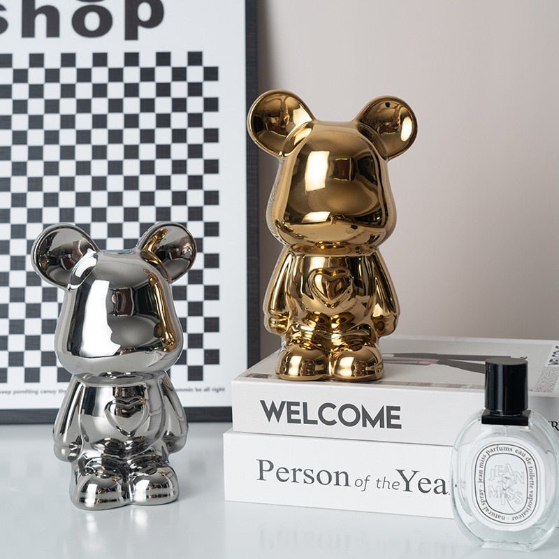 Kleurvolle Keramische Beer Sculptuur en Standbeeld Spaarpot Bureau Ornament