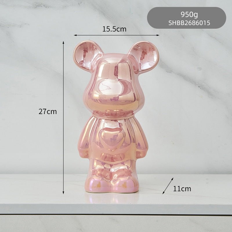 Kleurvolle Keramische Beer Sculptuur en Standbeeld Spaarpot Bureau Ornament