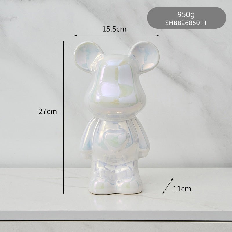 Kleurvolle Keramische Beer Sculptuur en Standbeeld Spaarpot Bureau Ornament