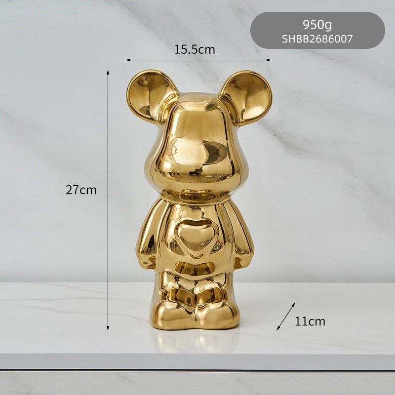 Kleurvolle Keramische Beer Sculptuur en Standbeeld Spaarpot Bureau Ornament
