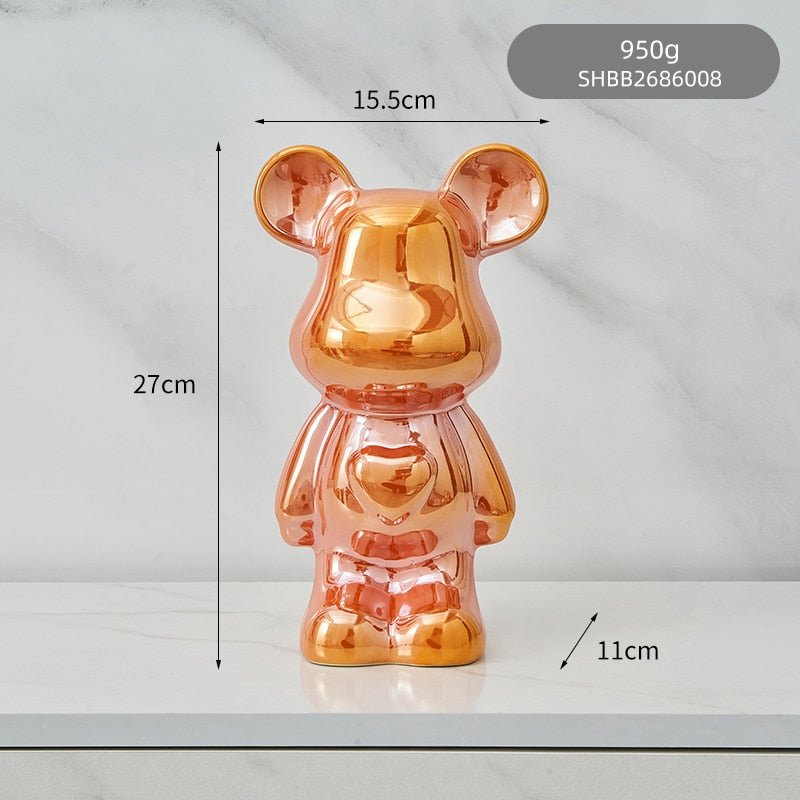 Kleurvolle Keramische Beer Sculptuur en Standbeeld Spaarpot Bureau Ornament