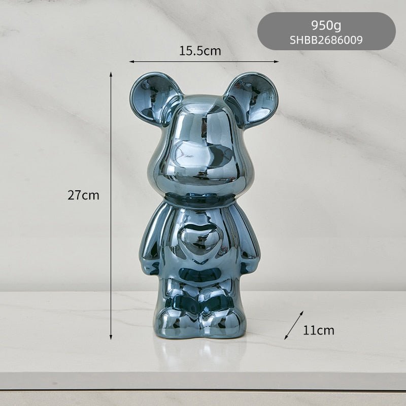Kleurvolle Keramische Beer Sculptuur en Standbeeld Spaarpot Bureau Ornament