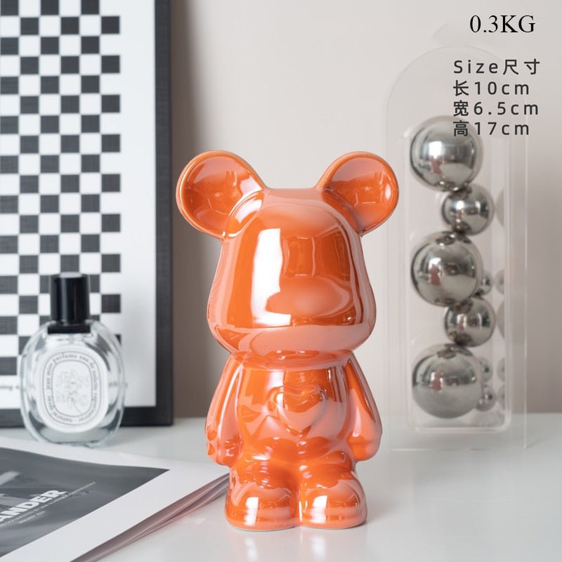 Kleurvolle Keramische Beer Sculptuur en Standbeeld Spaarpot Bureau Ornament