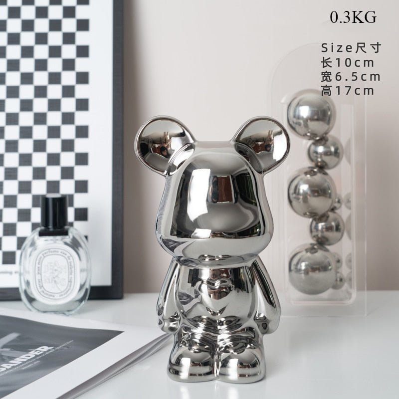 Kleurvolle Keramische Beer Sculptuur en Standbeeld Spaarpot Bureau Ornament