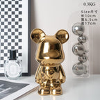Kleurvolle Keramische Beer Sculptuur en Standbeeld Spaarpot Bureau Ornament