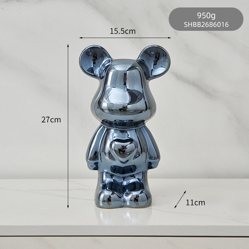 Kleurvolle Keramische Beer Sculptuur en Standbeeld Spaarpot Bureau Ornament