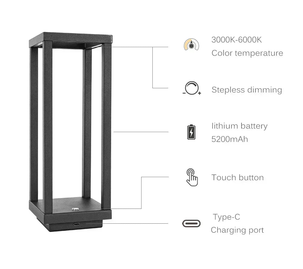 Draadloze LED-touchsensor-tafellamp