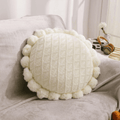 Zoete Pom Pom Tassel Ronde Kussen