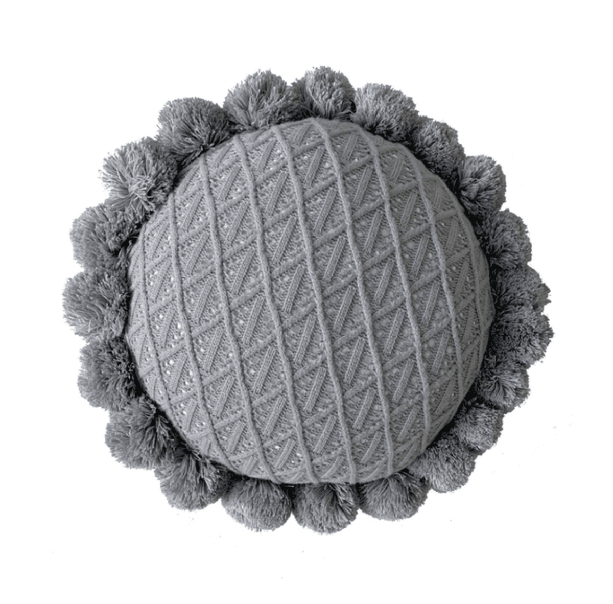 Zoete Pom Pom Tassel Ronde Kussen
