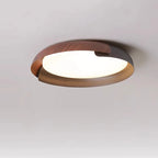 Moderne plafondlamp met houtlook – Stijlvolle LED-verlichting voor de woonkamer