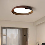 Moderne plafondlamp met houtlook – Stijlvolle LED-verlichting voor de woonkamer