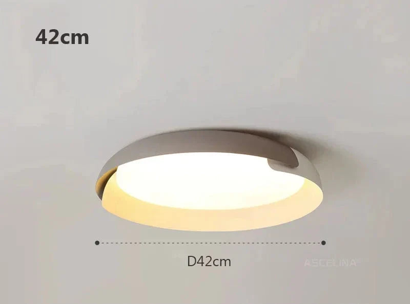 Moderne plafondlamp met houtlook – Stijlvolle LED-verlichting voor de woonkamer