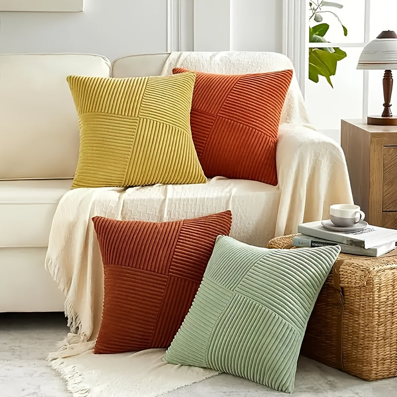 Kussenhoes Set | Boho Stijl | Zachte Kord | 2 stuks, 45×45 cm, 50x50 cm