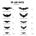 3D Vleermuis LED Wanddecoratie — Maak uw huis tot het engste Halloween-podium met levensechte vliegillusies!