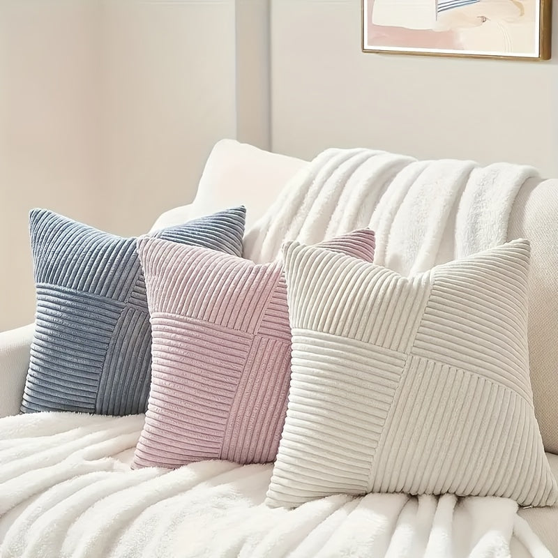 Kussenhoes Set | Boho Stijl | Zachte Kord | 2 stuks, 45×45 cm, 50x50 cm