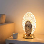 Moderne & Luxueuze Pauwen-Tafellamp - CrystalGlow