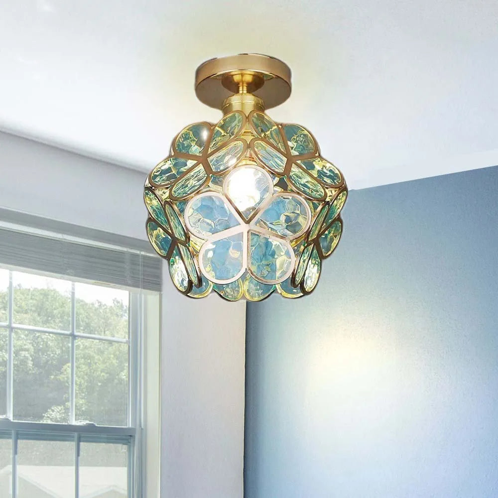 Glazen Bloem Plafondlamp - FloraGlow