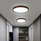 GrainGlow Light - Modern Ultra-Dunne Houten Plafondlamp