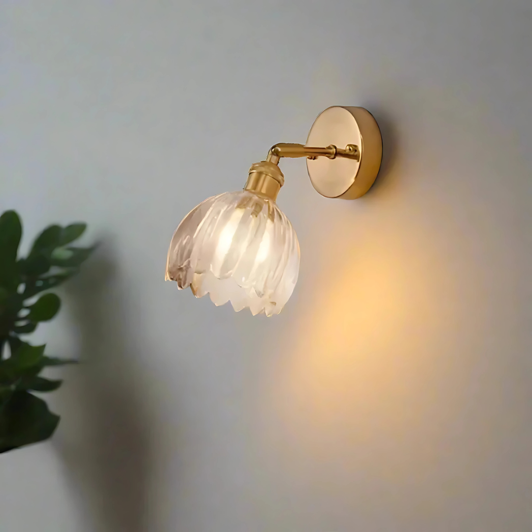 Vintage Glazen Wandlampen Bloemontwerp