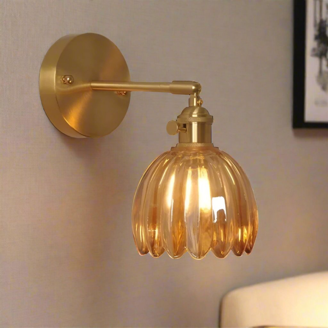 Vintage Glazen Wandlampen Bloemontwerp
