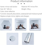 Avosian | Flexibele Spiegelpanelen | Onbreekbare PET Wandspiegel | Peel & Stick Ontwerp | Lichtgewicht & Veilig
