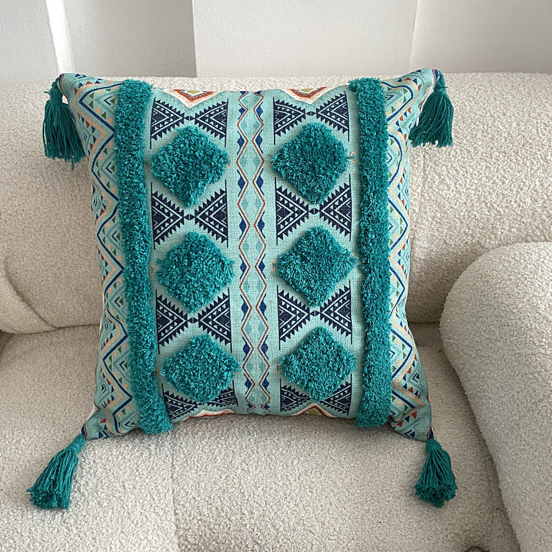 Boho gevoerde franjes kussenhoes