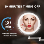 Avosian | LUMIVIEW – Oplaadbare LED Vergrotende Spiegel met Touchbediening