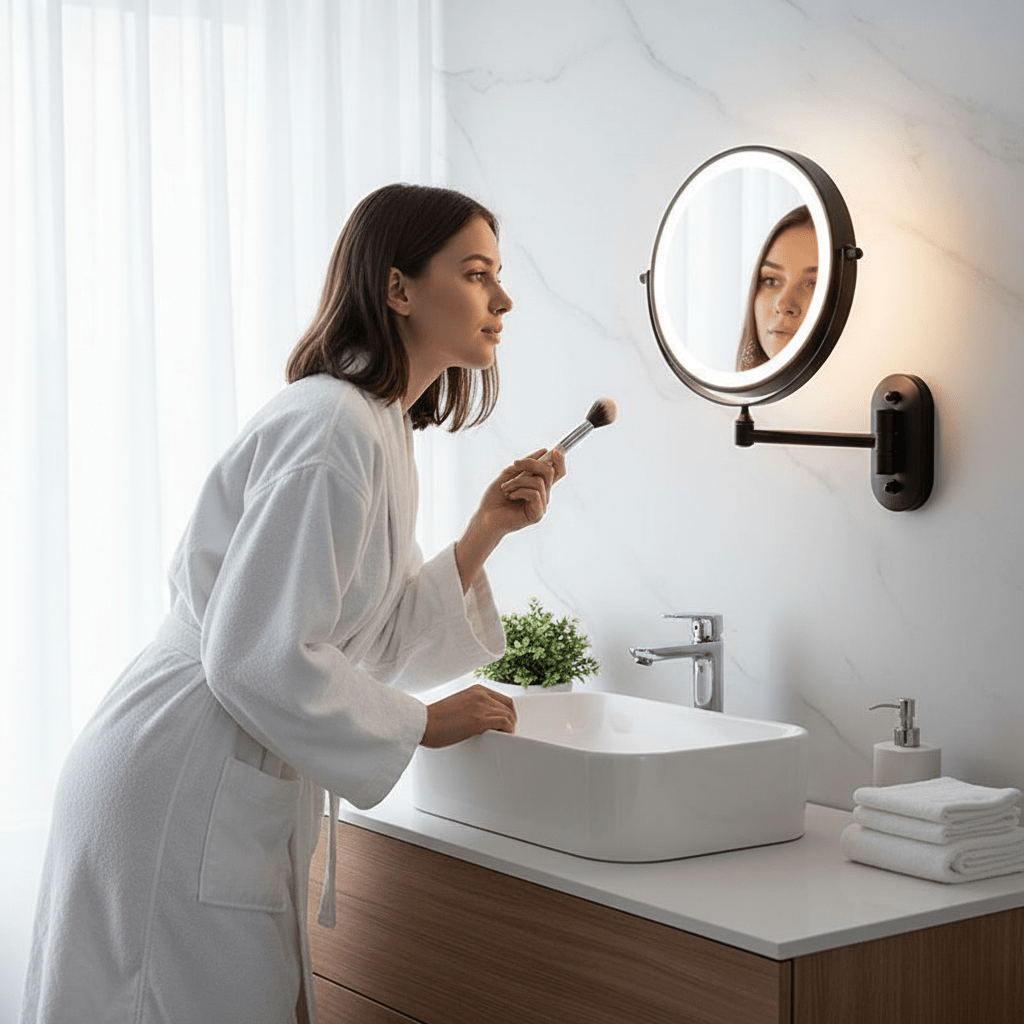 Avosian | LUMIVIEW – Oplaadbare LED Vergrotende Spiegel met Touchbediening