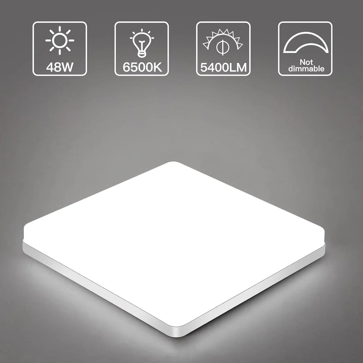 Vierkante LED-Plafondlamp – Evenredig, Aangenaam Licht | SuitaAvosiane voor Woonkamer & Badkamer