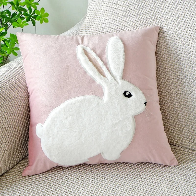 Roze Kussenhoes met Bloempatroon – Decoratieve Sloop voor de Woonkamer en Kinderkamer | Avosian
