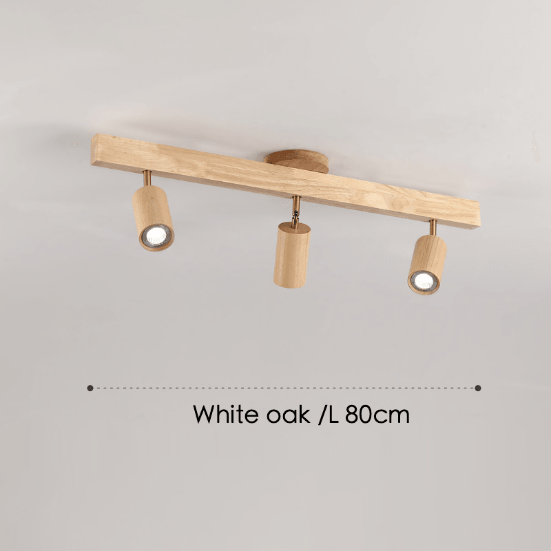 Verstelbare Houten Plafondlamp Minimalistisch Massief Hout