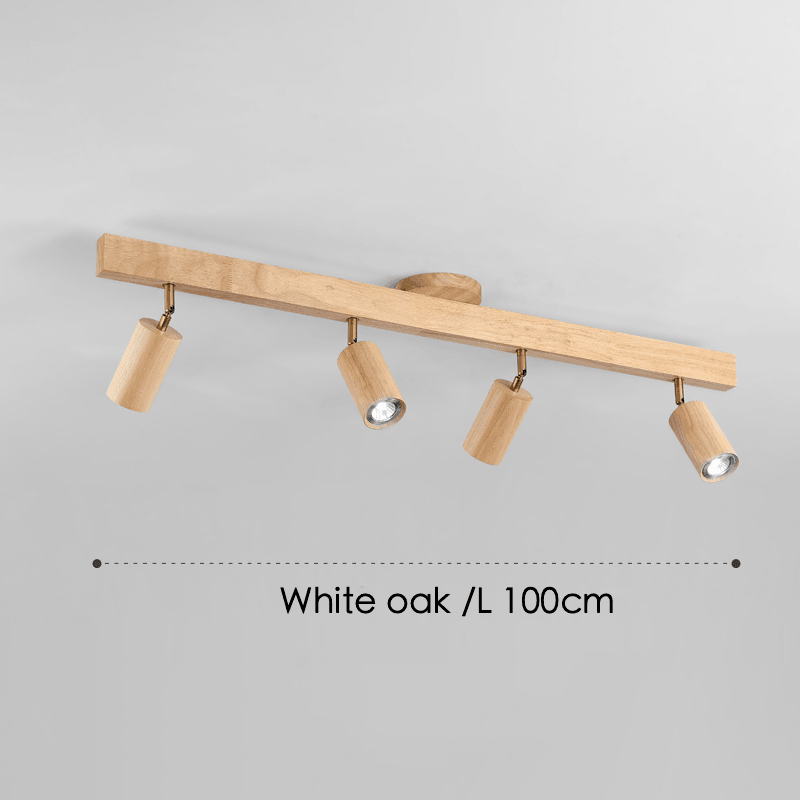 Verstelbare Houten Plafondlamp Minimalistisch Massief Hout