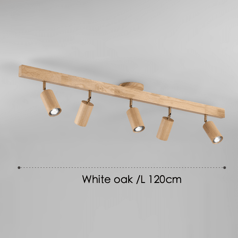 Verstelbare Houten Plafondlamp Minimalistisch Massief Hout