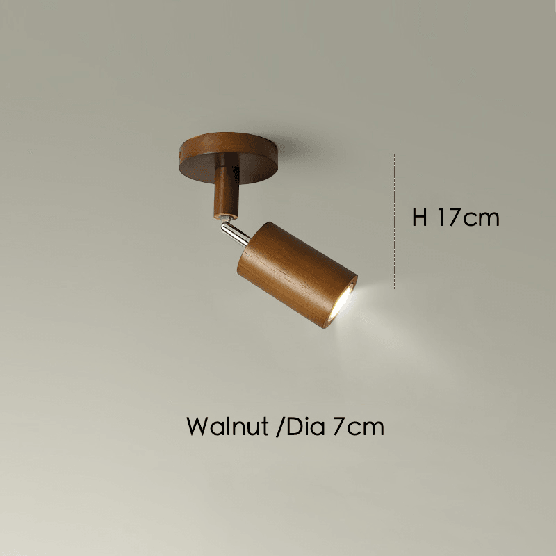 Verstelbare Houten Plafondlamp Minimalistisch Massief Hout