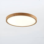 GrainGlow Light - Modern Ultra-Dunne Houten Plafondlamp