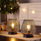 RusticMesh Tafellamp Set Industriële Stijl en Sfeerverlichting