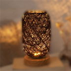 Tafellamp van Rattan hout