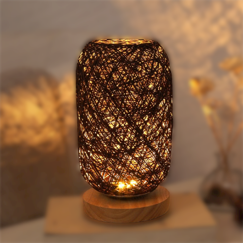 Tafellamp van Rattan hout