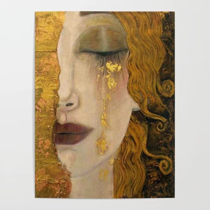 Golden Tears Muur Art Schilderij | Avosian