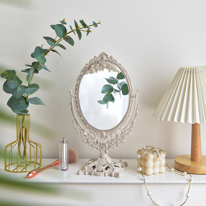 Nordic Vintage Decoratieve Makeup Spiegel | Avosian