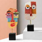 Abstract Pop Art Gezicht Thuis Sculptuur