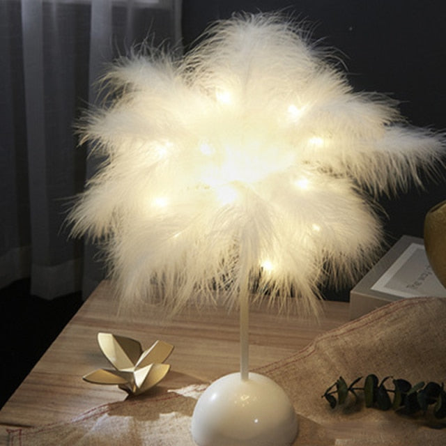 Federpalme Creatieve Tafellamp