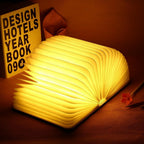 LED Vouwbare 360 Houten Boek Nachtlamp Bureau Lamp USB Oplaadbaar