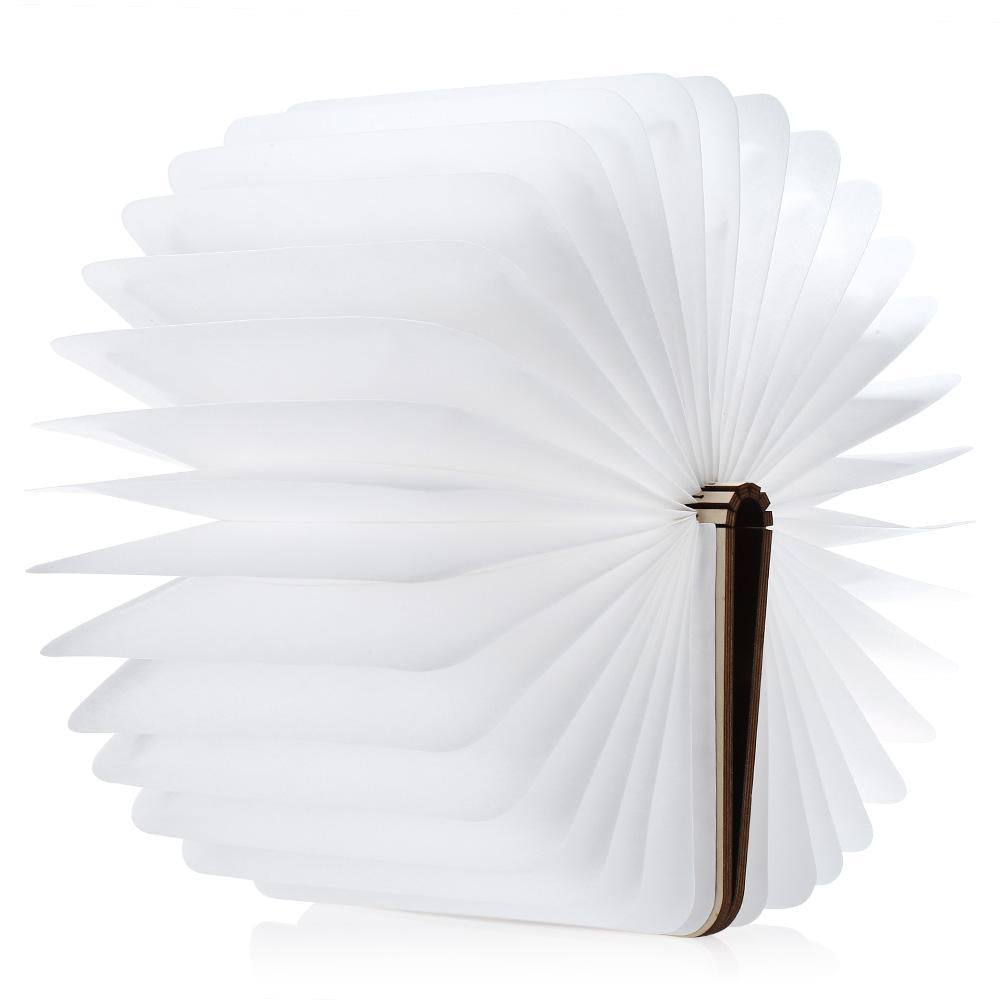 LED Vouwbare 360 Houten Boek Nachtlamp Bureau Lamp USB Oplaadbaar