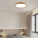 GrainGlow Light - Modern Ultra-Dunne Houten Plafondlamp