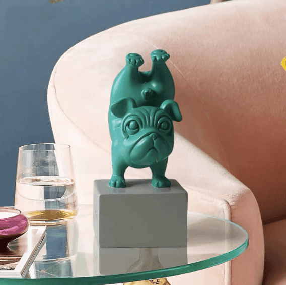 Hars Abstracte Yoga Bulldog Beeldje