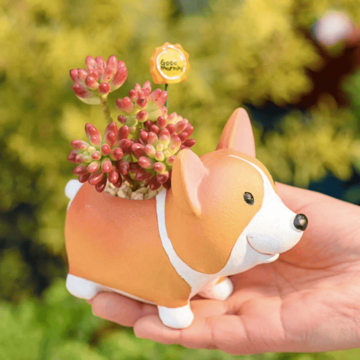 Resin Corgi Mini Bloempot